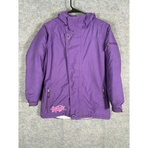 Sims Snowboarding Girls Jacket Purple Hooded Zipper Pockets Ski Snowboard Size L